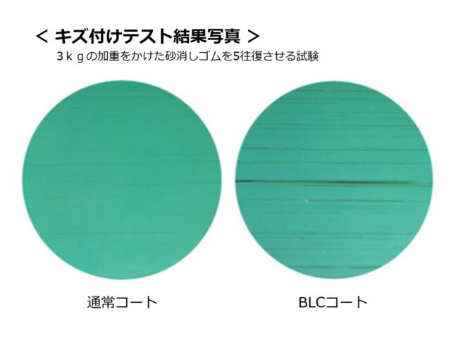 キズ付けテスト結果写真