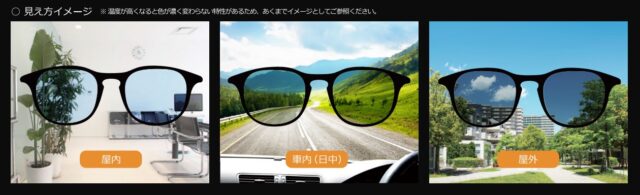 ネオコントラスト アートグレーEXのシーン別の見え方比較