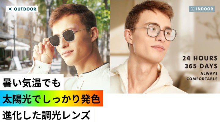 高温下でもしっかり発色 進化した調光レンズ＜ルティーナフォト2＞東海光学