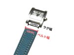 新しい時計ベルト幅（12mm）と時計ラグ幅（11mm）の違いを解説する図。