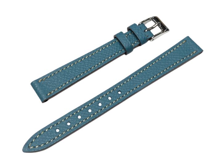 CASSIS(カシス)製 Blue Jeanカラーの時計ベルト表面。