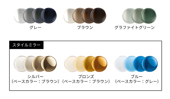 可視光調光レンズ「ニコン トランジションズ エクストラアクティブ ニュージェネレーション」3色+スタイルミラー3色 展開