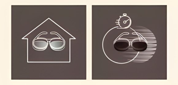 速い退色スピードと室内で眼を守る色合いを備えたトランジションズ可視光調光レンズは松江のメガネ時計宝飾 長谷川時計店で。