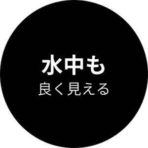 偏光レンズの特徴「水中・水底も良く見える」
