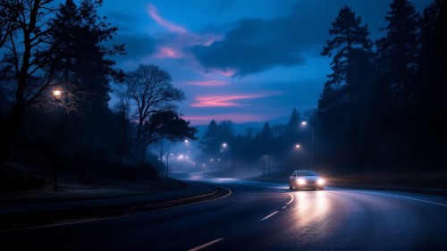 薄暮や夜間運転はJIS規格により視感透過率75％以上必要。
