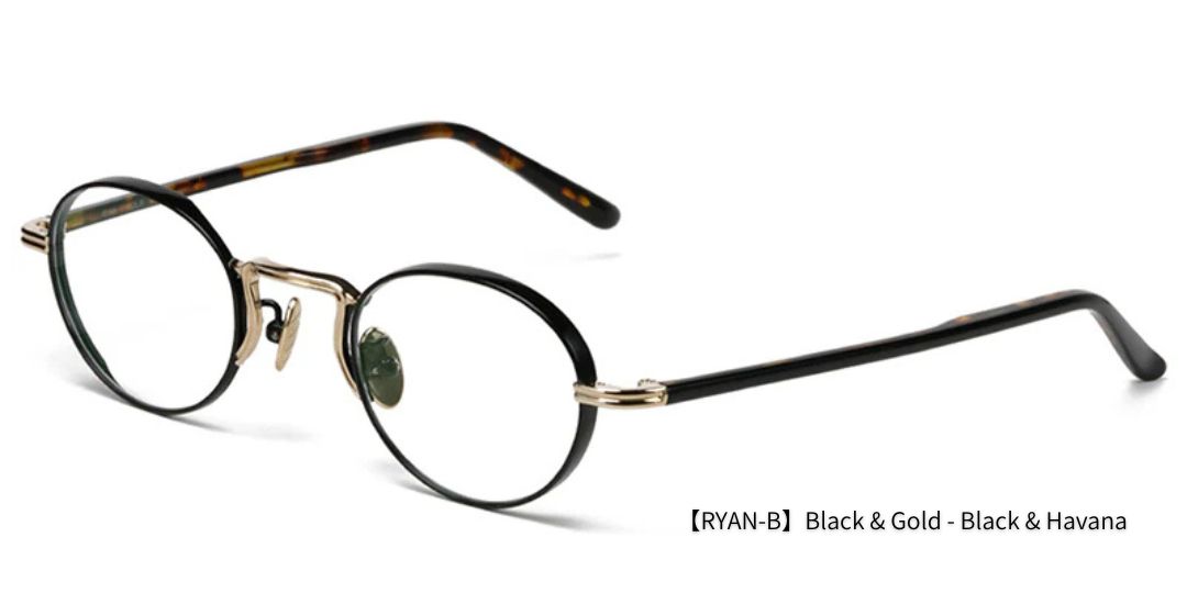 【RYAN-B】Black & Gold - Black & Havana