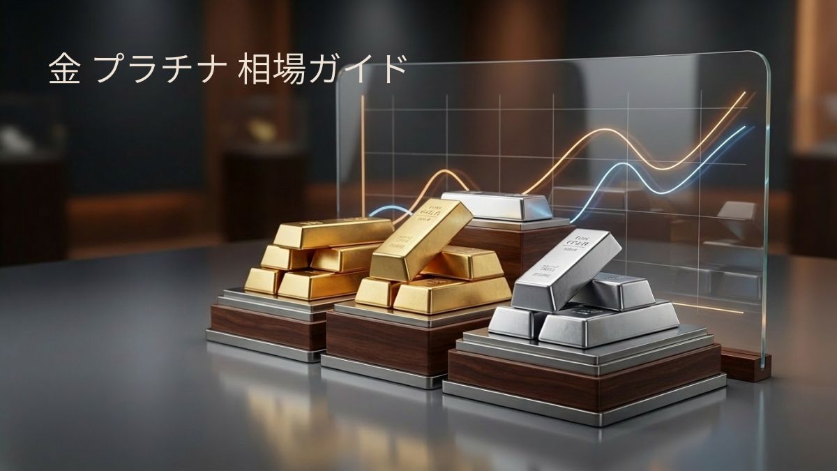 金とプラチナの価格・相場情報を案内するアイキャッチ画像