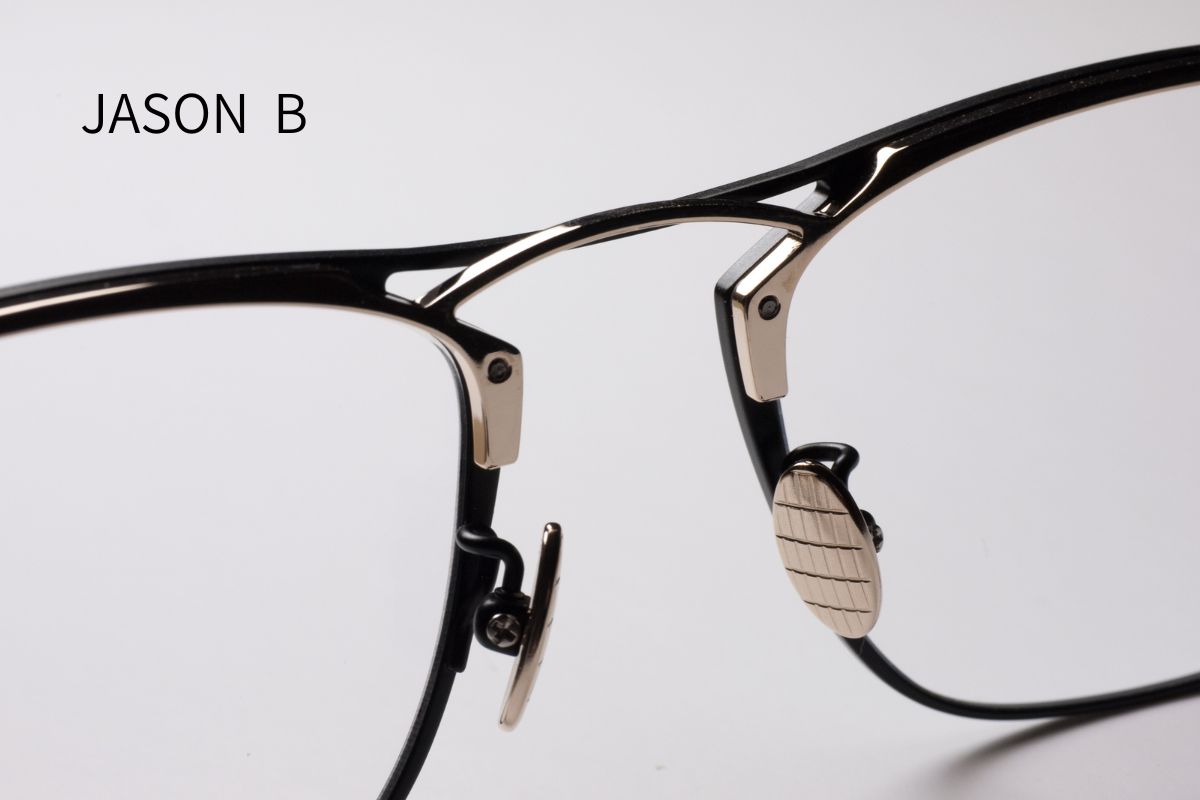 ミスタージェントルマンアイウェア JASON スクエア型チタン二重構造フレーム 詳細