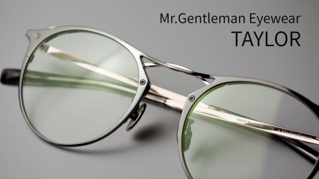 ミスタージェントルマンアイウェア TAYLOR ツインブリッジのクローズアップ ハイブリッジ仕様 チタン二重構造 松江市長谷川時計店