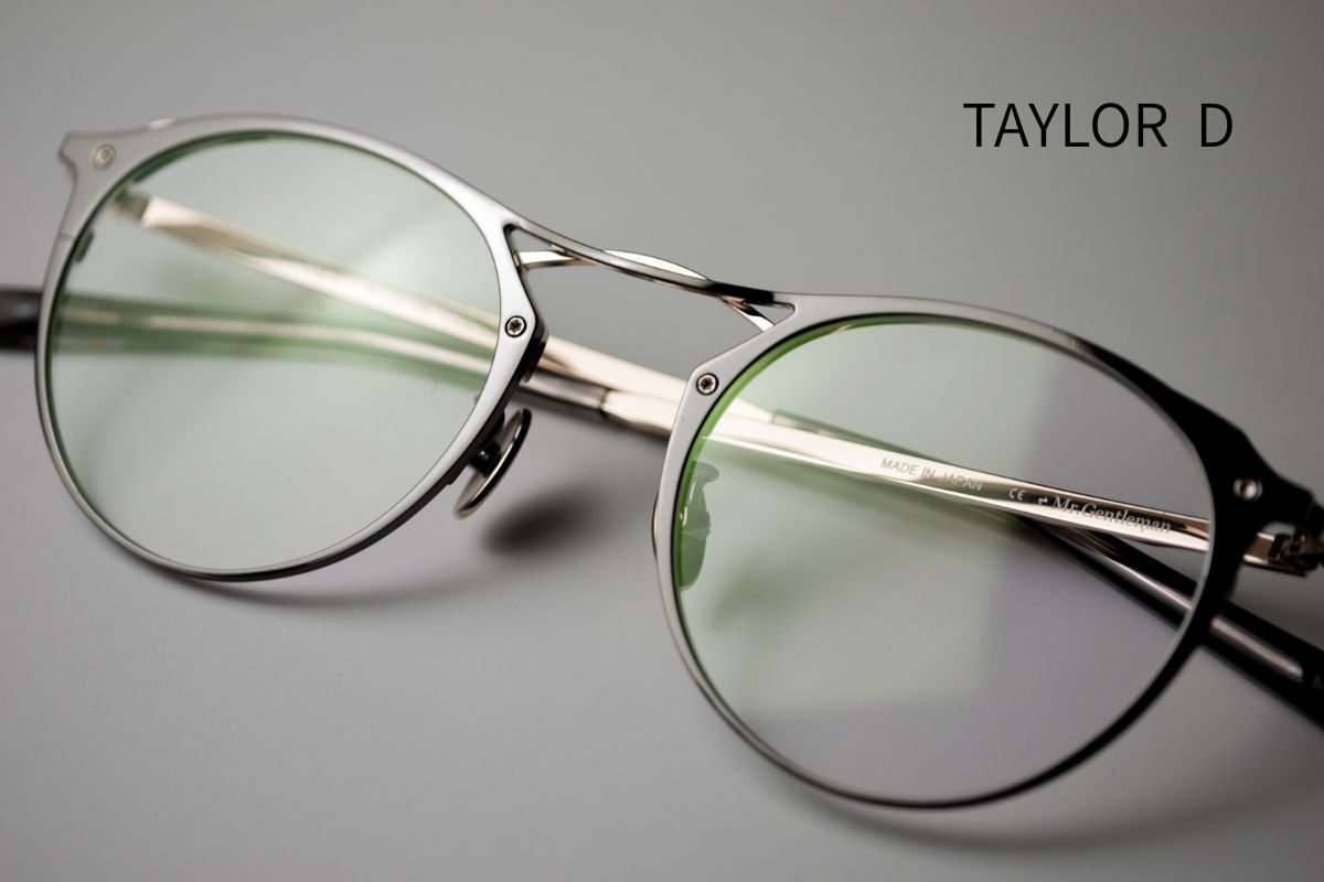 ミスタージェントルマンアイウェア TAYLOR ボストン型チタン二重構造フレーム 正面詳細