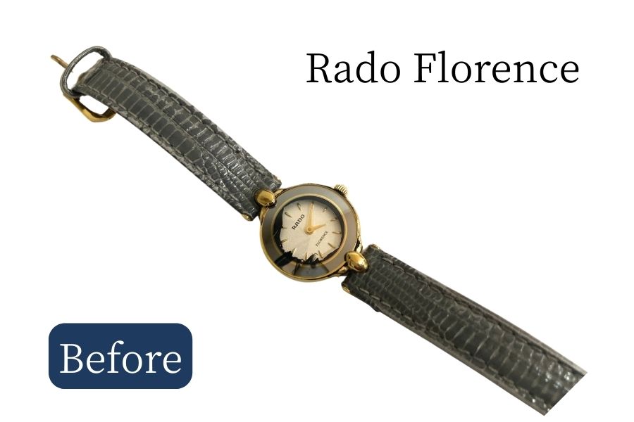 ラドー フローレンス純正ベルトの劣化により時計バンド交換