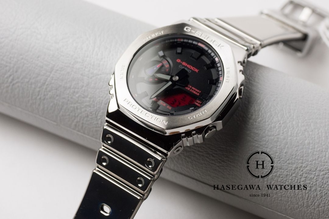 G-SHOCK GM-2100YRA-8AJF 文字盤 ブラック×レッド×シルバー 松江市 長谷川時計店
